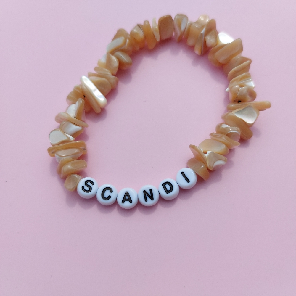 'Scandi' Mother of Pearl Handmade Bracelet